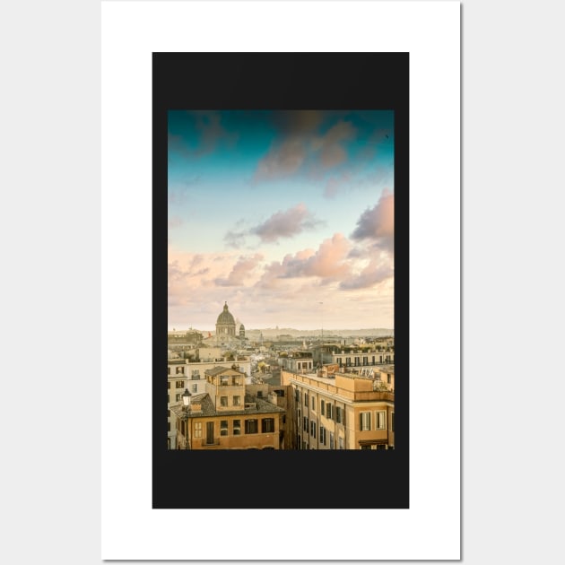 Rome Cityscape Skyline Wall Art by stuartchard